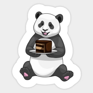 Panda Birthday Cake Sticker